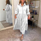 Women's Casual Lapel Puffy Shirt Dress