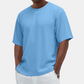 Men's Casual Versatile Textured Crew Neck T-Shirt