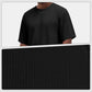 Men's Casual Versatile Textured Crew Neck T-Shirt