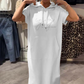🎯 Factory direct supply ✨ for ladies solid color hooded short sleeve long skirt |