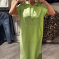 🎯 Factory direct supply ✨ for ladies solid color hooded short sleeve long skirt |