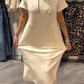 🎯 Factory direct supply ✨ for ladies solid color hooded short sleeve long skirt |