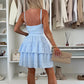Women’s Spaghetti Strap Tiered Mini Dress