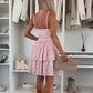 Women’s Spaghetti Strap Tiered Mini Dress