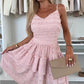 Women’s Spaghetti Strap Tiered Mini Dress