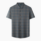 Men’s Casual Plaid Short Sleeve Shirt（50% OFF）