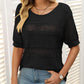 🎉This week's Special Sales - 49% OFF✨Women's Round Neck Hollow Knit Crochet Short Sleeve Sweater