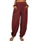 👚 Wide-leg Linen And Cotton Pants For Women