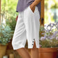 🔥Hot Sale Deals-Women's Casual Solid Color Pocket Capri Pants