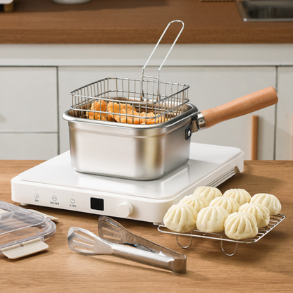 ⌛limited-time 50% off🫕Multi-Function Frying Cooker Set - Fryer, Cooker, Fresh Keeping & Vegetables Washing