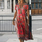 🌺Women's Printed V-Neck Short-Sleeve Long Dress✨