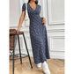 Women's Casual V-Neck Floral Maxi Dress