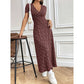 Women's Casual V-Neck Floral Maxi Dress