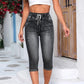 Women’s Casual High Waist Drawstring Jeans