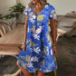✨2025 Hot Sale⌛Women’s Elegant Floral Print V-Neck Long Dress