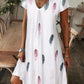 ✨2025 Hot Sale⌛Women’s Elegant Floral Print V-Neck Long Dress