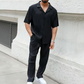 Sports Men Suit Fashion Casual Short-sleeved Trousers Two-piece Set