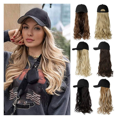 💗2-in-1 Curly Hair Baseball Cap Wig