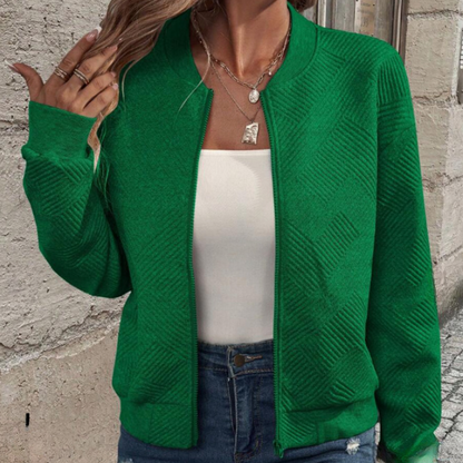 Women's Casual Fashionable Zipper Cardigan