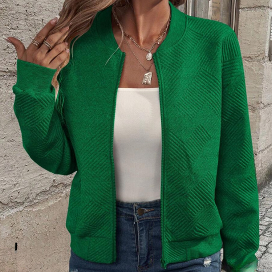 Women's Casual Fashionable Zipper Cardigan