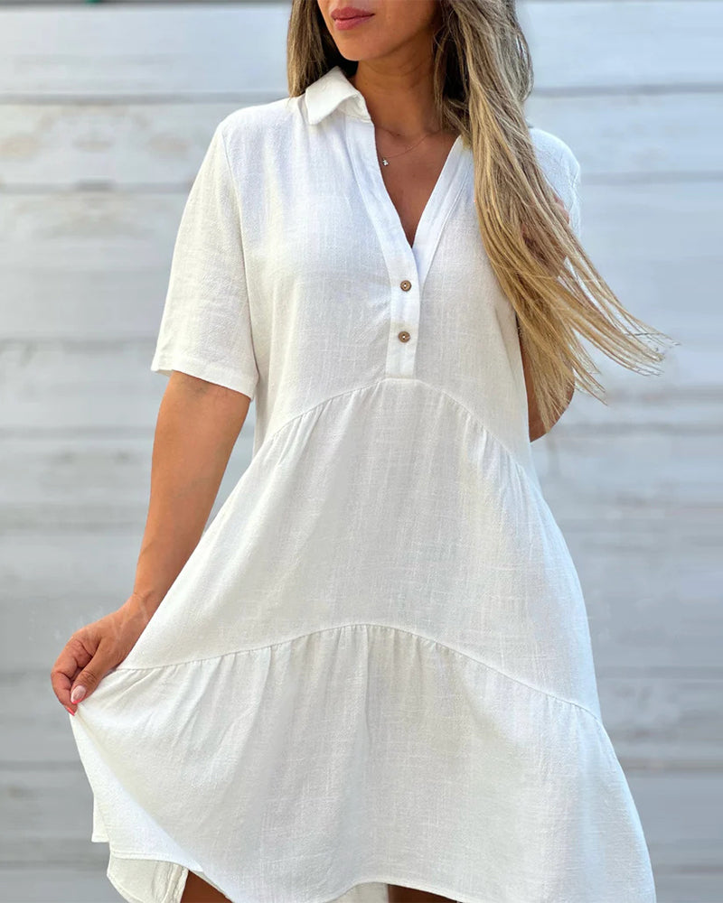 🌿☀️ LIMITED TIME 50% OFF! 👗Cotton-Linen A-Line Dress – Breathable & Lightweight – Stay Cool All Summer.