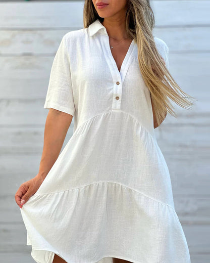 🌿☀️ LIMITED TIME 50% OFF! 👗Cotton-Linen A-Line Dress – Breathable & Lightweight – Stay Cool All Summer.