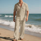 Men's Button-Down Shirt & Pants 2-Piece Set