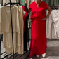 Women's Solid Color V-Neck Top and Skirt 2-Piece Set for Summer