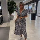 V-Neck Printed Loose-Fit Dress