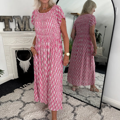 Women's Printed Round Neck Dress