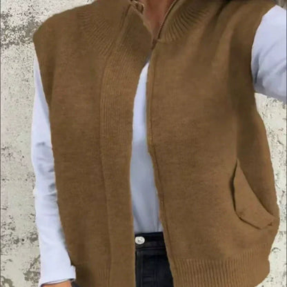 🎈Autumn Limited Selection🎀Women's Warm Zippered Fashion Sweater Vest