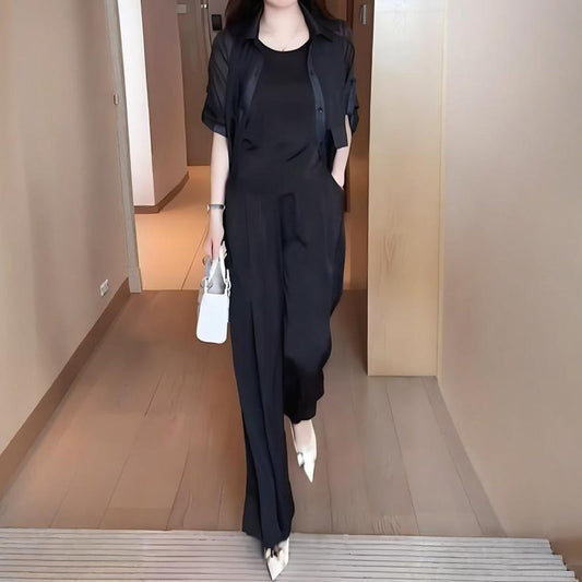 🌟 Women's 3-Piece Shirt Jacket, Vest & Pants Set – Versatile for Office/Daily, Slim-Fit & Effortless Chic 👩💼