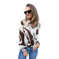 Women's Artistic Print Loose Shirt