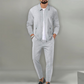 Men’s Stylish Lapel Jacket & Jogger Pants 2-Piece Set