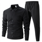 Men’s Stylish Lapel Jacket & Jogger Pants 2-Piece Set