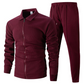Men’s Stylish Lapel Jacket & Jogger Pants 2-Piece Set