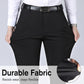 Men's Warm Lined Straight-Leg Stretch Dress Pants