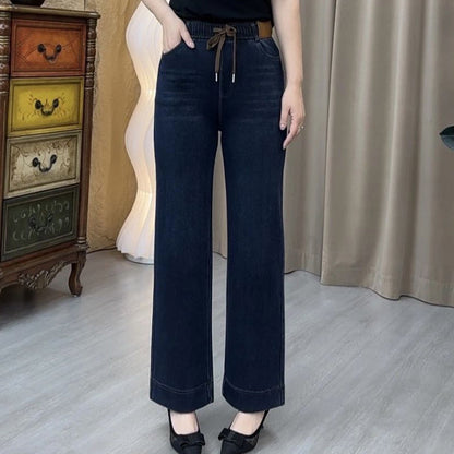 👖 50% OFF NOW! ✨ Women's Straight-Leg Pants - Classic Casual Fit with Comfortable Elastic Waist for Everyday Style 🌟🛍️