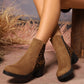 Brown Leopard Print Ankle Boots