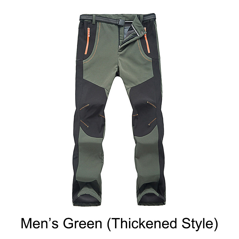 🔥👖 מכנסי טיולים חמים, עמידים ברוח ובמים, עם מותניים אלסטיות