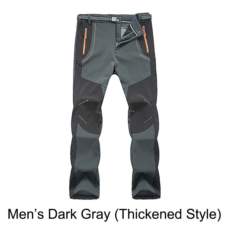 🔥👖 מכנסי טיולים חמים, עמידים ברוח ובמים, עם מותניים אלסטיות