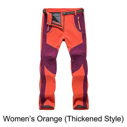 🔥👖 מכנסי טיולים חמים, עמידים ברוח ובמים, עם מותניים אלסטיות