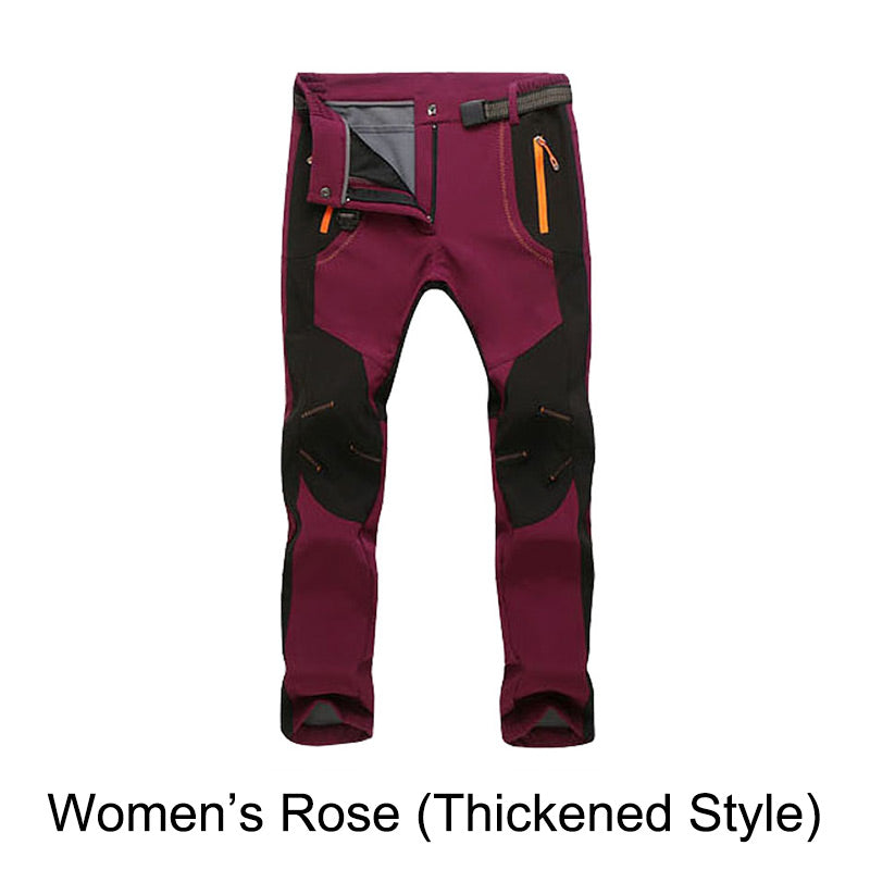 🔥👖 מכנסי טיולים חמים, עמידים ברוח ובמים, עם מותניים אלסטיות