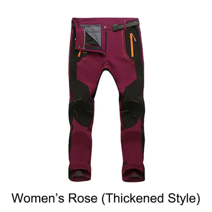 🔥👖 מכנסי טיולים חמים, עמידים ברוח ובמים, עם מותניים אלסטיות