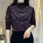 Women’s Graceful Long Sleeve Top With Sequins