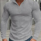 Men's Stand Collar Half-Zip Long Sleeve Sweatshirt
