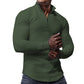 Men's Stand Collar Half-Zip Long Sleeve Sweatshirt