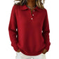 Women's Soft Collared Button Knit Sweater