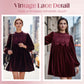 🏆 Hot Sale - 50% OFF ✨Vintage-Inspired Lace Panel Tunic Dress