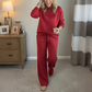 Women's Glitter Pullover Sweater & Pants 2-Piece Set